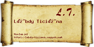 Lábdy Ticiána névjegykártya